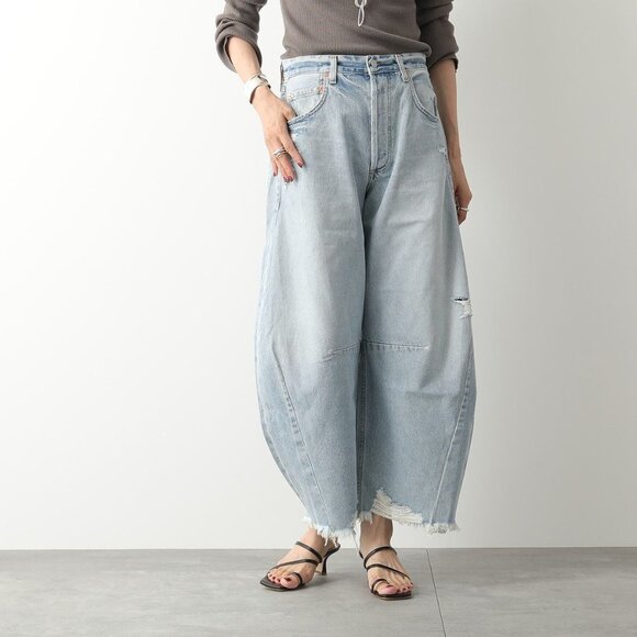 Citizens of Humanity Distressed Horseshoe Denim Baggy Jeans Womens Size 27 - Picture 1 of 8